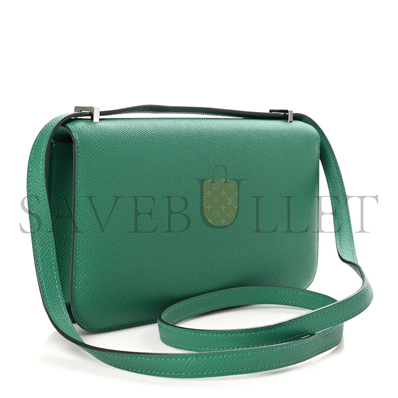HERMES MASTER CONSTANCE ELAN EPSOM VERT VERTIGO PALLADIUM HARDWARE H085425CKU4 (26*16*6cm)
